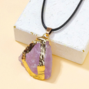 Golden Aura Raw Crystal Pendant Collection