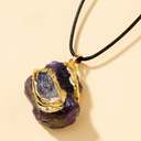 Empowerment, Protection & Serenity - Raw Crystal Energy Pendant