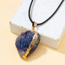 Golden Aura Raw Crystal Pendant Collection