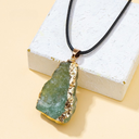 Golden Aura Raw Crystal Pendant Collection