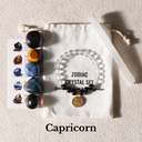 Zodiac Energy Crystal Set With Clear Quartz Bracelet