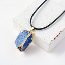 Golden Aura Raw Crystal Pendant Collection