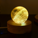 Citrine Crystal Sphere Night Light