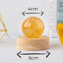 Citrine Crystal Sphere Night Light