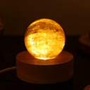 Citrine Crystal Sphere Night Light