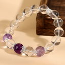 Clarity & Focus Bracelet – Amethyst & White Crystal