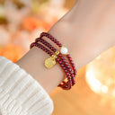 Heart's Ember Bracelet (Garnet & Moonstone)