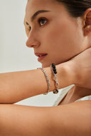 Black Agate & Smoky Quartz Twist Bracelet