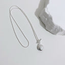 S925 Blue Agate Bar Necklace
