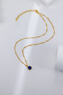 S925 Peacock Stone & Lapis Necklace
