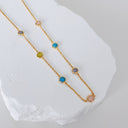 S925 Colorful Cut Gemstone Necklace