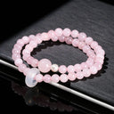 Heart Whisper – Rose Quartz & Pearl Double Bracelet