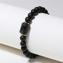 Zodiac Bracelet – Matte Black Agate Beads