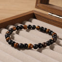 Protection Shield Bracelet – Tiger’s Eye, Onyx & Black Agate