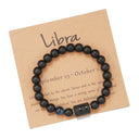 Zodiac Birthstone Bracelet – – Agate Beaded with Natural Gemstone Accent