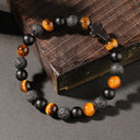 Shield of Strength | Tiger’s Eye & Lava Stone Protection Bracelet