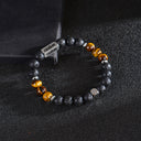 Stainless Steel Custom Name Lava Stone Bracelet – Personalized Jewelry for Everyday Style