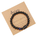 Zodiac Birthstone Bracelet – – Agate Beaded with Natural Gemstone Accent
