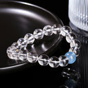 Clarity & Calm – Aquamarine with Clear Quartz Bracelet