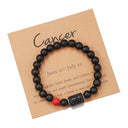 Zodiac Birthstone Bracelet – – Agate Beaded with Natural Gemstone Accent