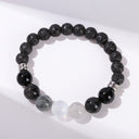 Lava Stone & Black Rutilated Quartz Energy Bracelet