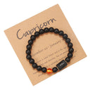 Zodiac Birthstone Bracelet – – Agate Beaded with Natural Gemstone Accent