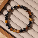 Heart of Courage | Tiger’s Eye & Obsidian Confidence Bracelet