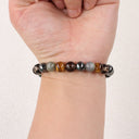 Protection Trio Bracelet – Hematite, Tiger’s Eye & Labradorite