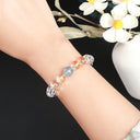 Clarity & Calm – Aquamarine with Clear Quartz Bracelet