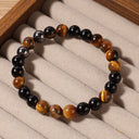 Heart of Courage | Tiger’s Eye & Obsidian Confidence Bracelet