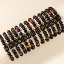 Initial Bracelet – Tiger’s Eye & Lava Stone