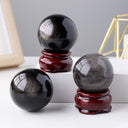 Obsidian Crystal Sphere – Protection, Detox & Strength