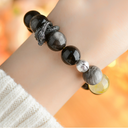 Shadow Guardian Bracelet (Silver Obsidian)