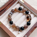 Guardian’s Shield Bracelet (Obsidian, Sunstone & Smoky Quartz)