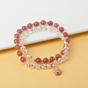 Blush Harmony Bracelet  (Strawberry Quartz)