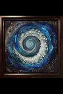 Celestial Spiral - Aquamarine Energy Painting