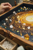 Stellar Alchemy - Citrine & Quartz Manifestation Painting