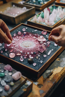 Cosmic Bloom - Rose Quartz Love Energy Painting