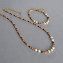 Ember Glow Pearl & Spinel Necklace & Bracelet