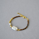 Café Lights Amber & Pearl Necklace & Bracelet