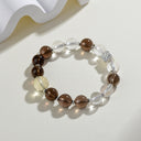 Shield & Clarity Bracelet (Smoky Quartz & Clear Quartz)