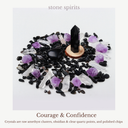 Obsidian Crystal Grid – Courage & Confidence